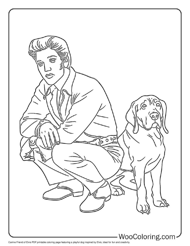 100  Elvis coloring pages  Free PDF To Print  - 83
