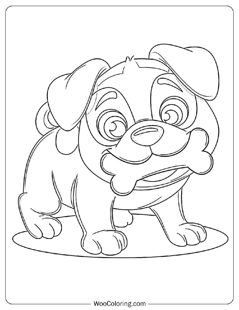 100 Pug coloring pages Free PDF To Print - 71