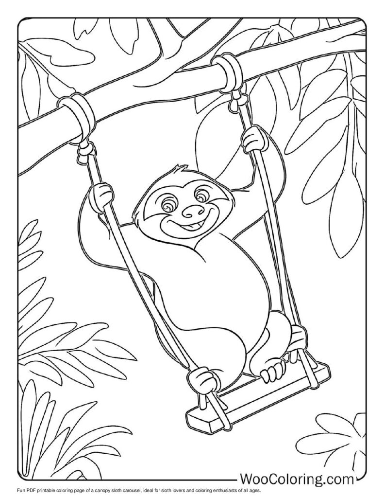 100  Sloth coloring pages  Free PDF To Print  - 48