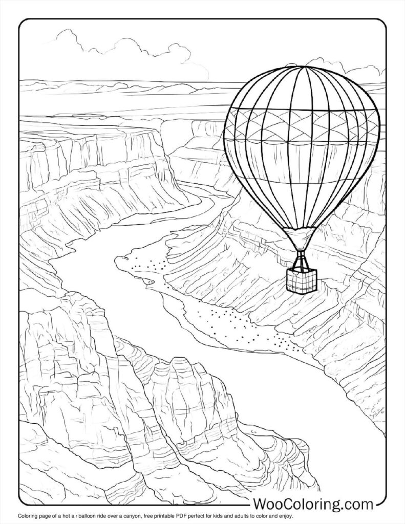 100  Hot Air Balloon coloring pages  Free PDF To Print  - 27