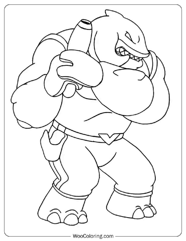Captain Gantu Character from Lilo and Stitch Coloring Page for Preschoolers