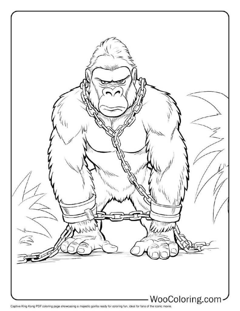 100  King Kong coloring pages  Free PDF To Print  - 18