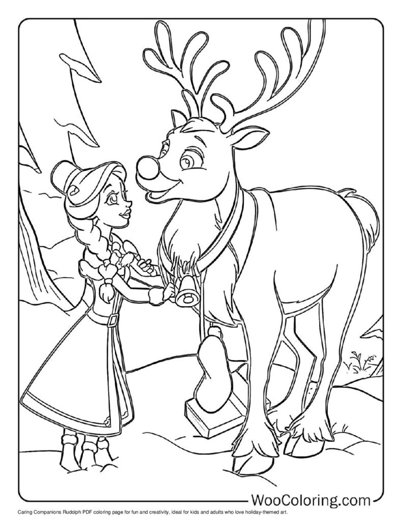 100  Rudolph coloring pages  Free PDF To Print  - 12