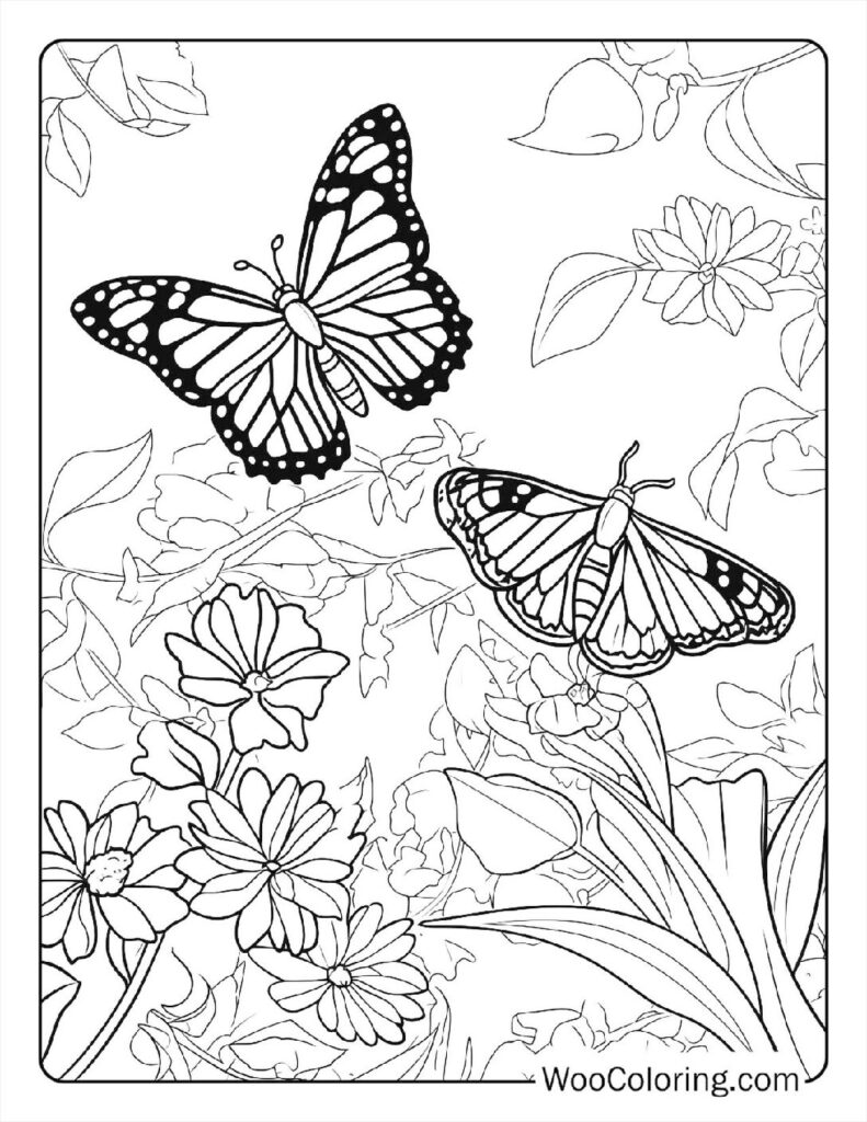 100  Butterfly coloring pages  Free PDF To Print  - 45