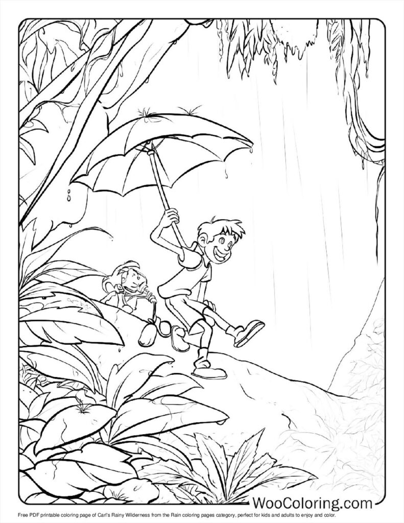 100  Rain coloring pages  Free PDF To Print  - 85