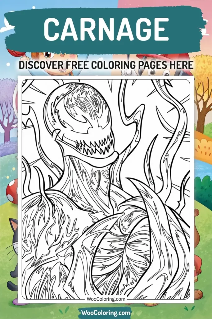 Carnage coloring pages designs from TV Show