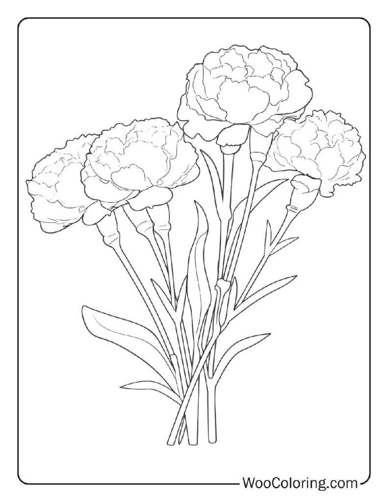 100 Flower coloring pages Free PDF To Print - 33