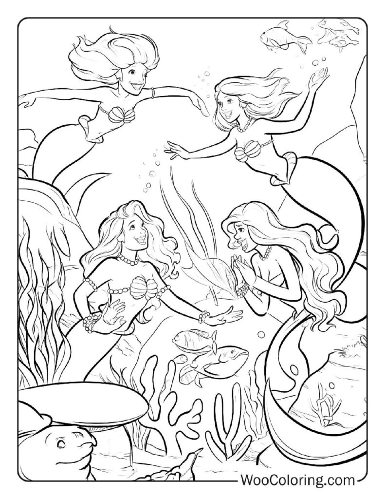 100  Mermaid coloring pages  Free PDF To Print  - 63