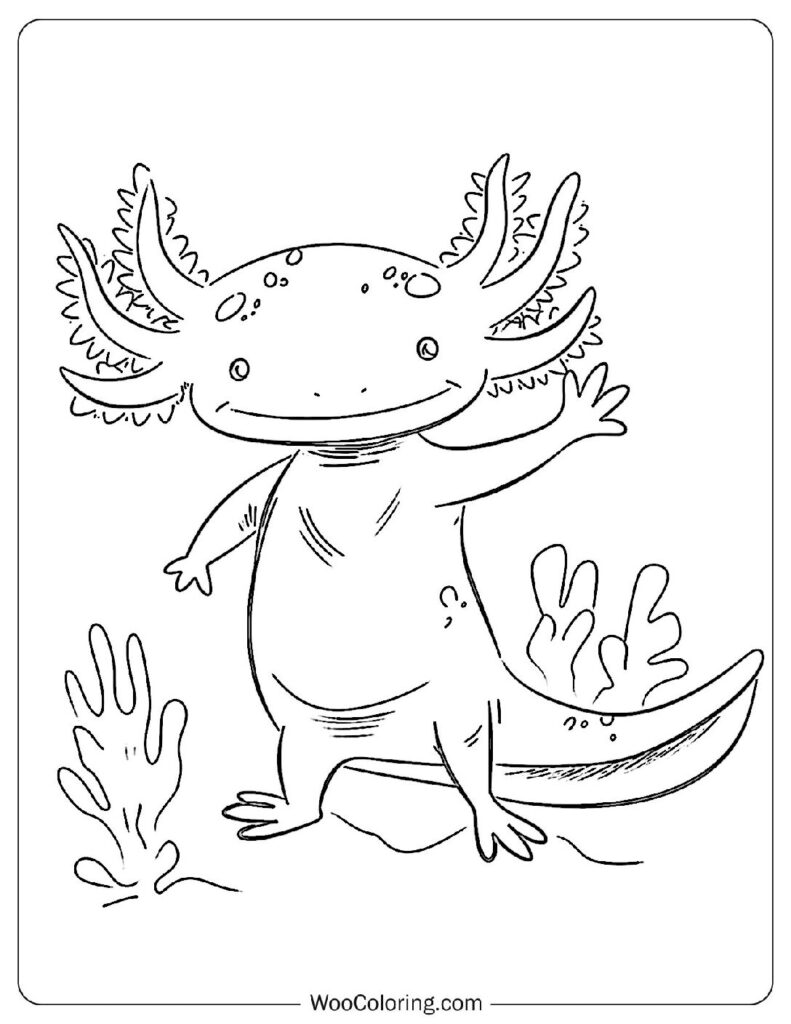 Cartoon Axolotl