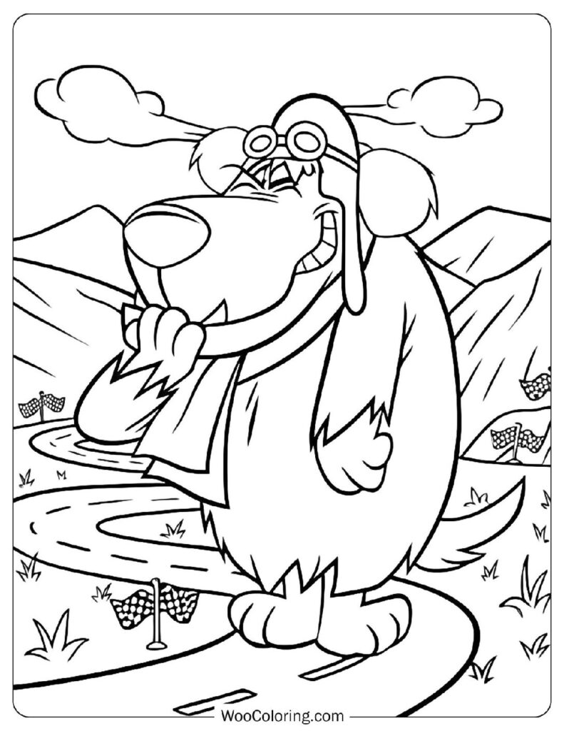 Muttley the Iconic Laughing Dog from Wacky Races in Mischievous Action