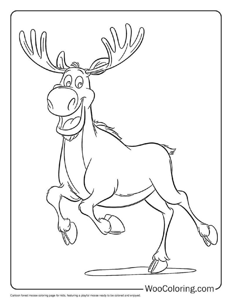 100  Moose coloring pages  Free PDF To Print  - 9
