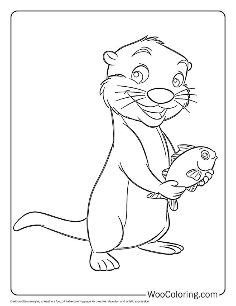 100  Otter coloring pages  Free PDF To Print  - 95
