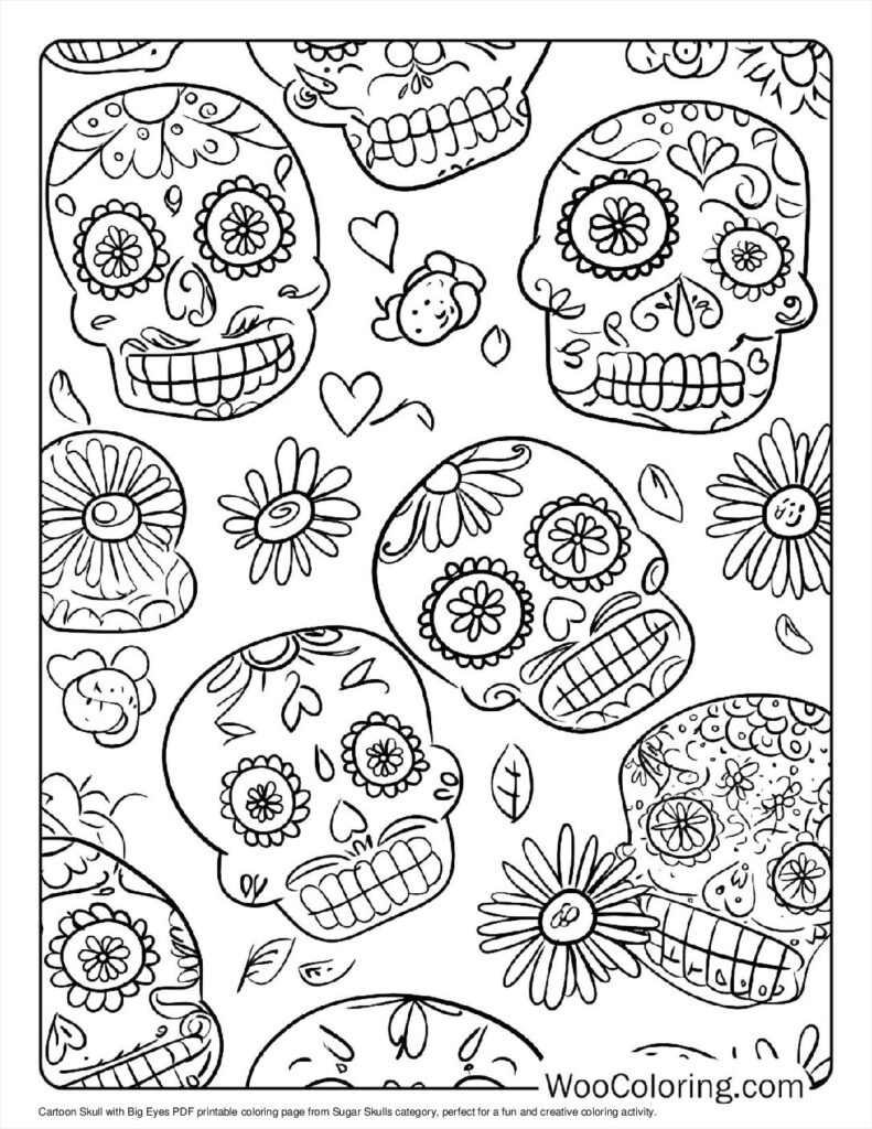 100  Sugar Skulls coloring pages  Free PDF To Print  - 96