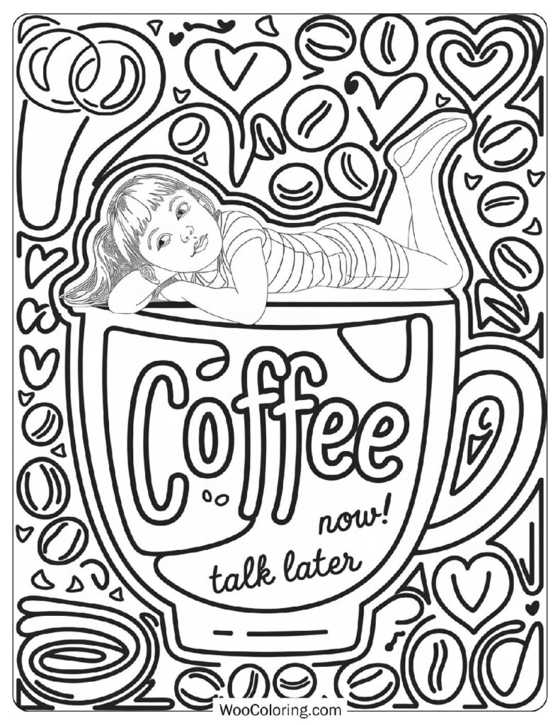 34 Coffee Coloring Pages  Free PDF To Print  - 71