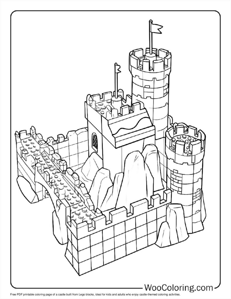 100  Castle coloring pages  Free PDF To Print  - 92