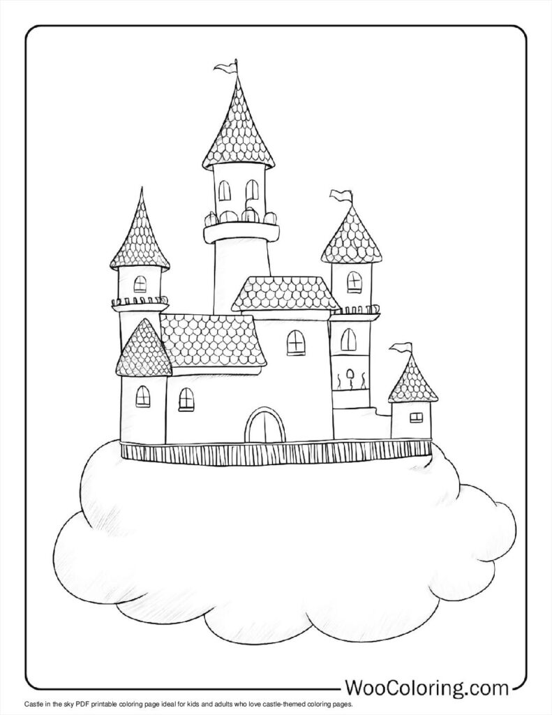 100  Castle coloring pages  Free PDF To Print  - 63