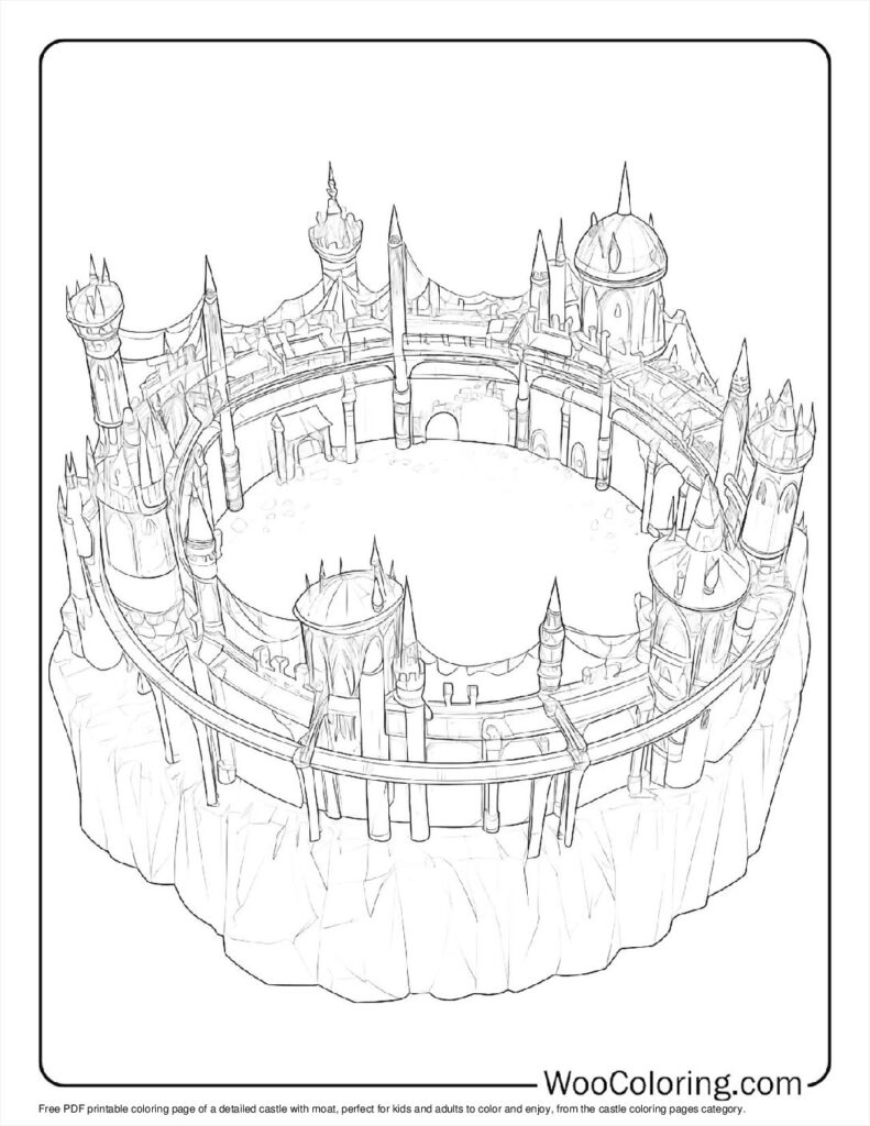 100  Castle coloring pages  Free PDF To Print  - 19