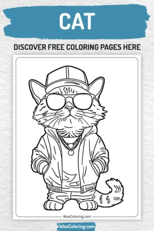 Cat coloring pages designs for boys