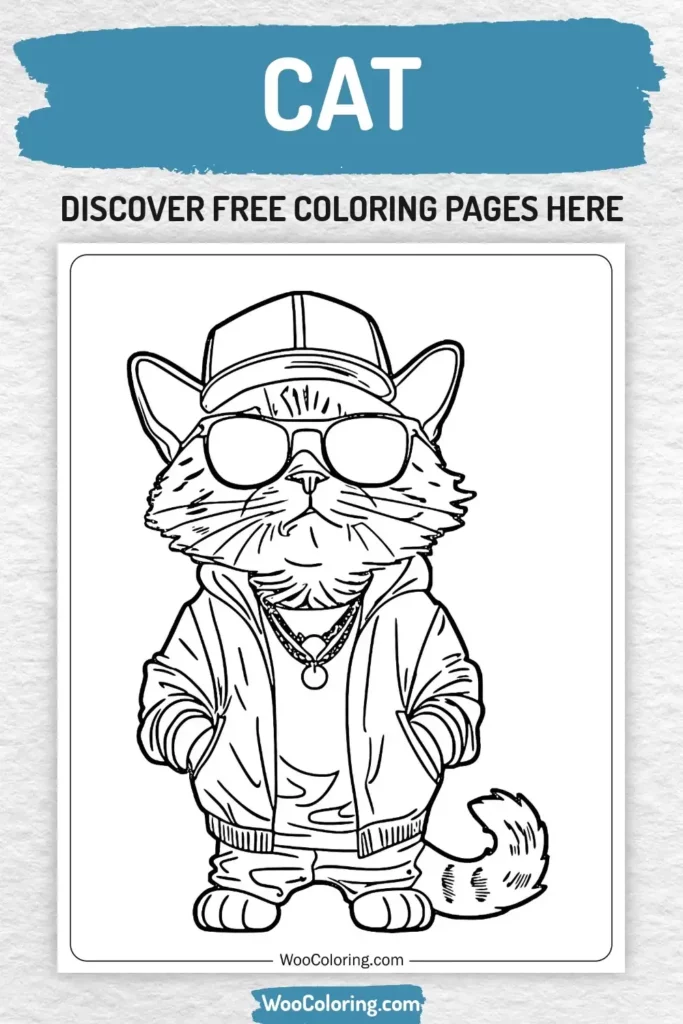 Cat coloring pages designs for boys