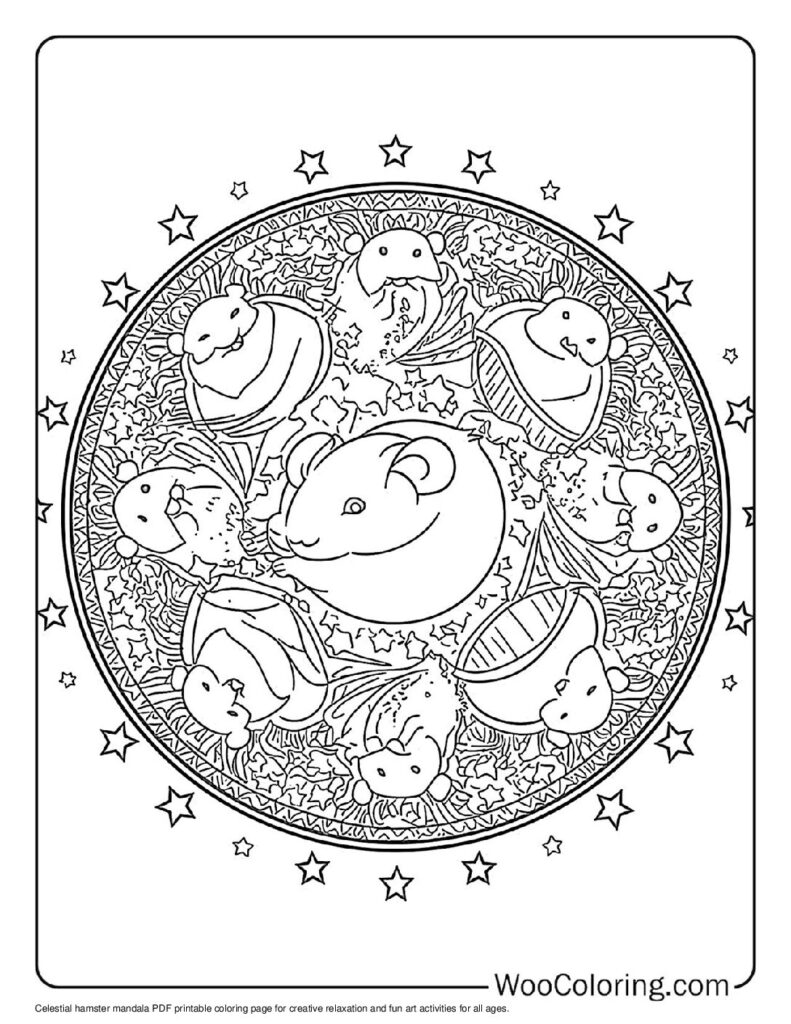 100  Hamster coloring pages  Free PDF To Print  - 7