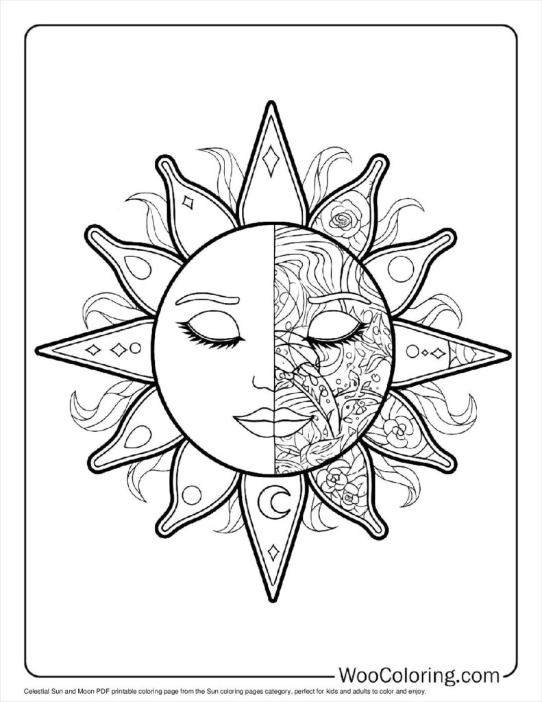 100  Sun coloring pages  Free PDF To Print  - 44
