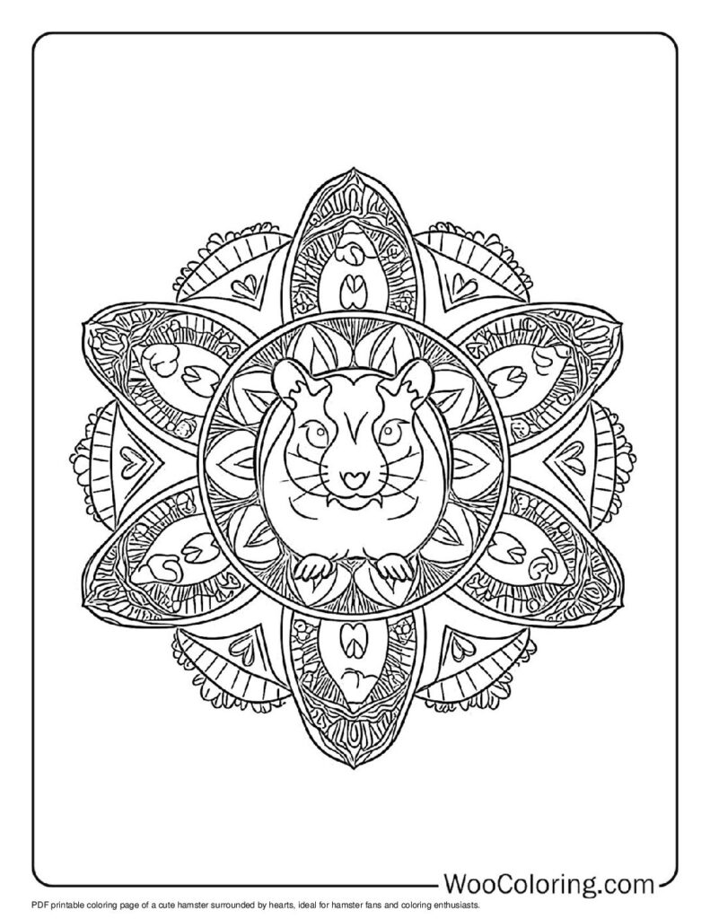100  Hamster coloring pages  Free PDF To Print  - 41