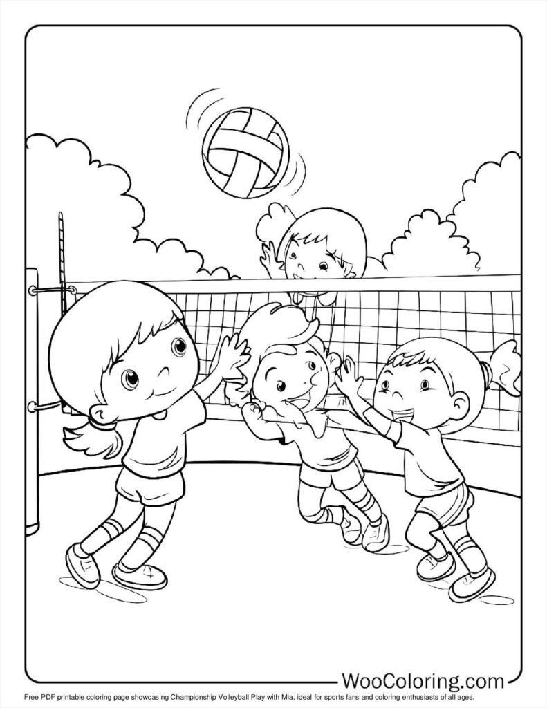 100  Volleyball coloring pages  Free PDF To Print  - 67