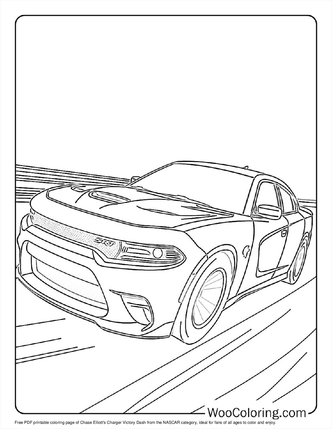 Banger Racing Coloring 100+ NASCAR coloring pages (Free PDF To Print) | Woo Coloring