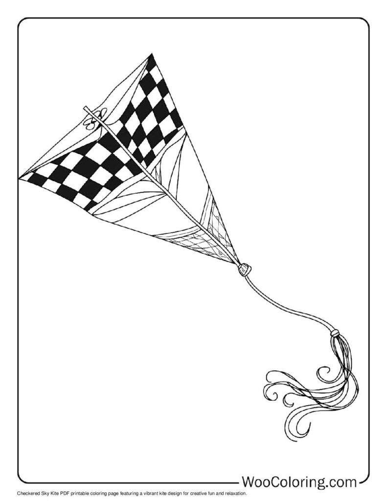100  Kite coloring pages  Free PDF To Print  - 5