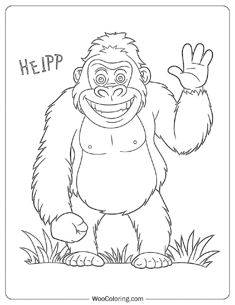 100  Gorilla coloring pages  Free PDF To Print  - 83