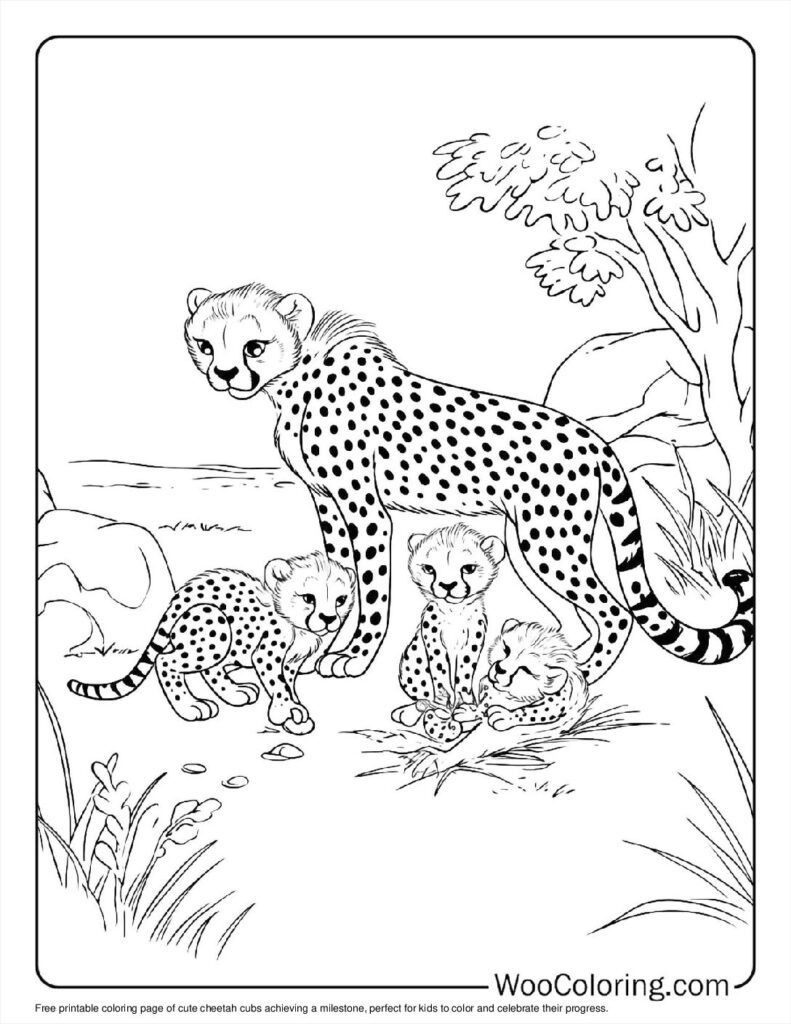100  Cheetah coloring pages  Free PDF To Print  - 49