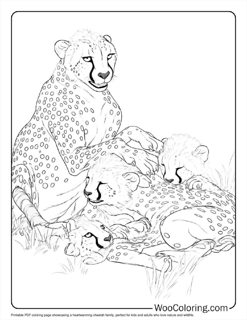 100  Cheetah coloring pages  Free PDF To Print  - 54