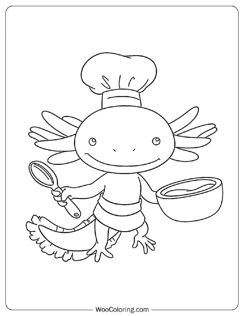 Chef Axolotl For Kids