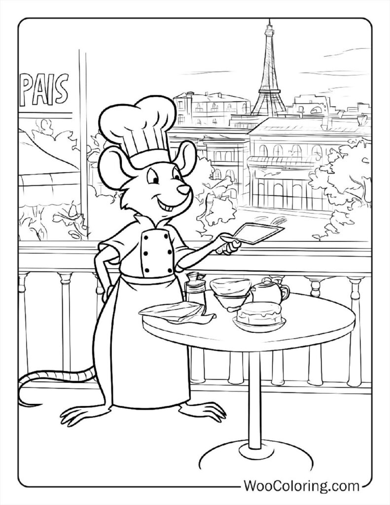 Chef Remy's Dream Coloring Sheet