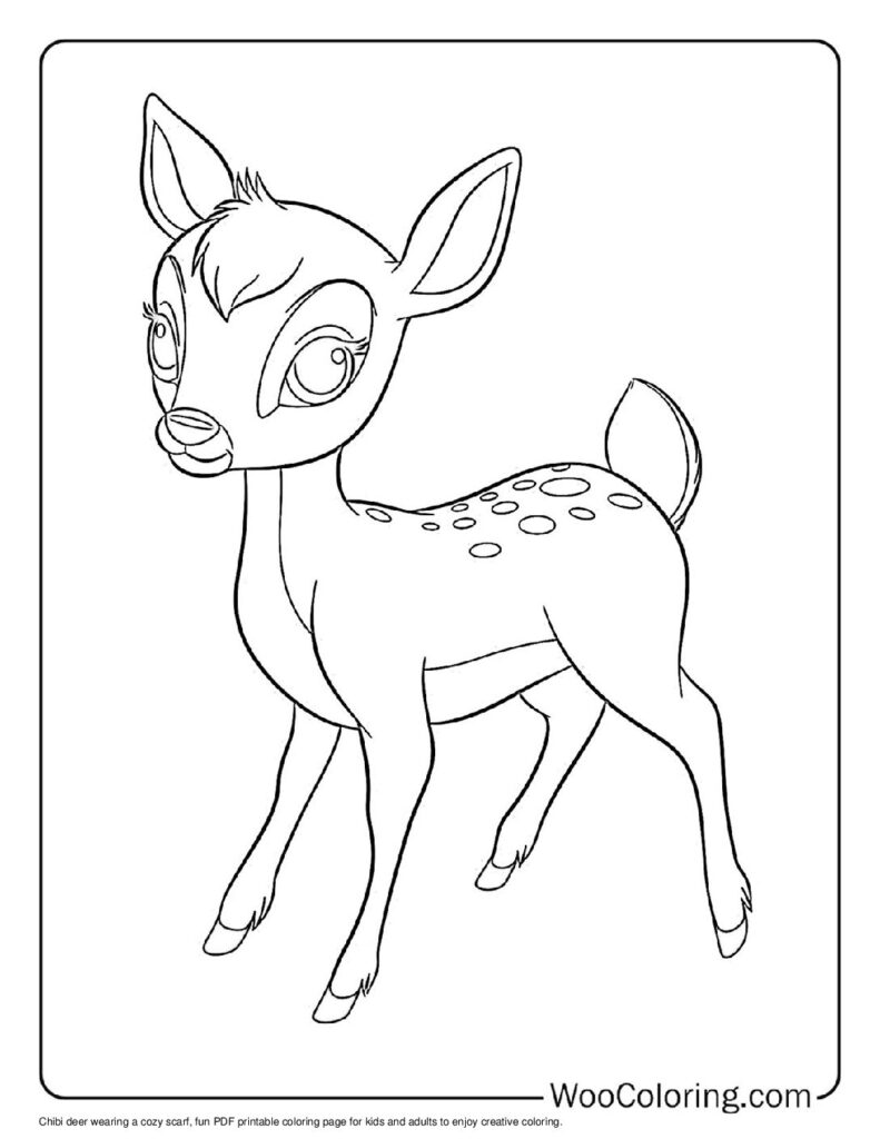 100  Deer coloring pages  Free PDF To Print  - 9