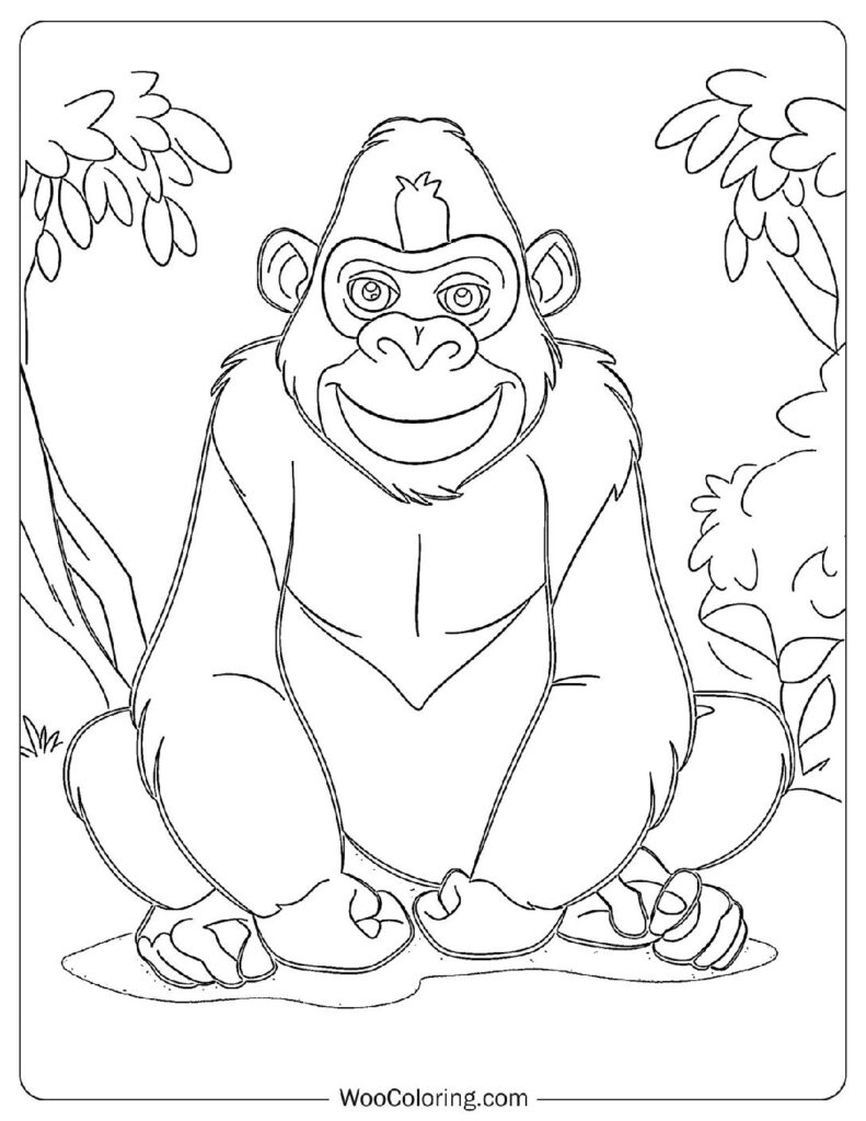 100  Gorilla coloring pages  Free PDF To Print  - 51