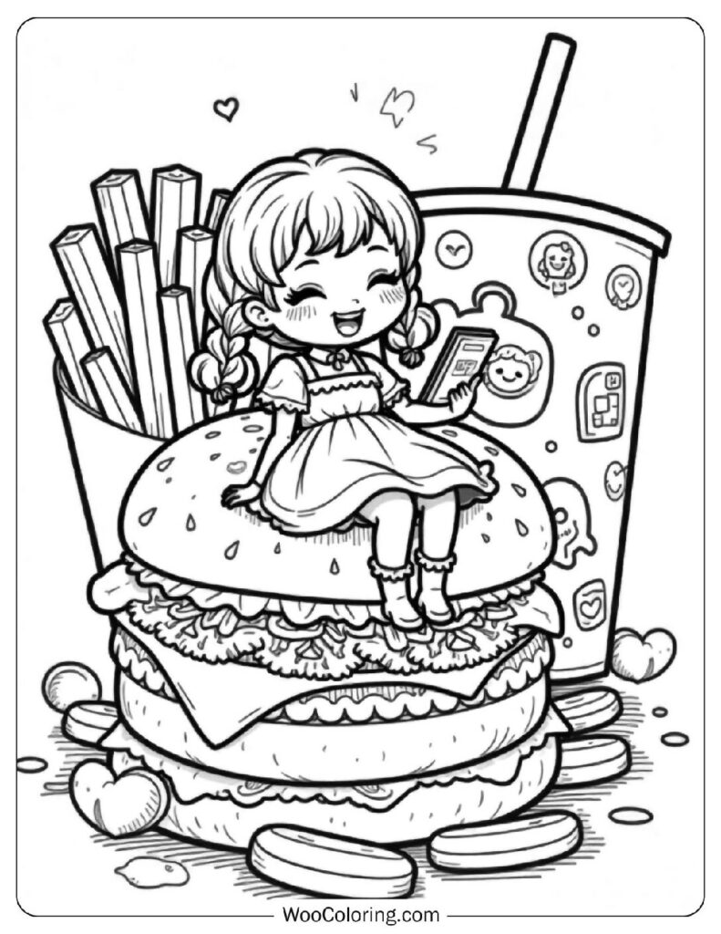 22 Burger Coloring Pages  Free PDF To Print  - 39