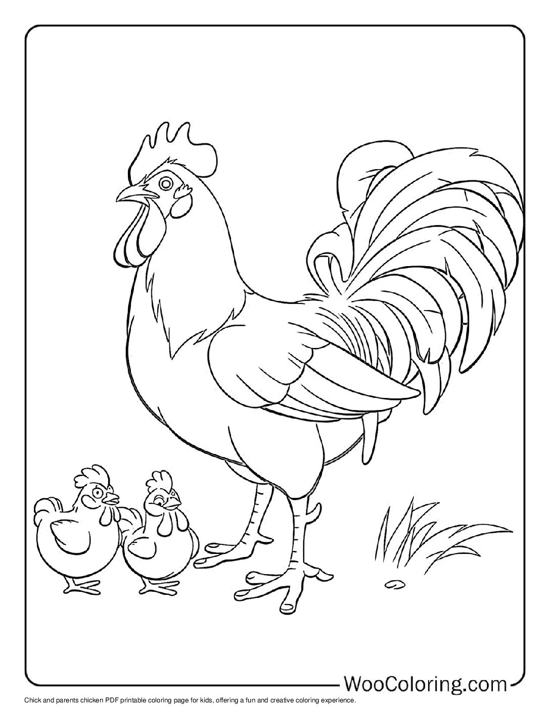 100+ Chicken coloring pages (Free PDF To Print) | Woo Coloring