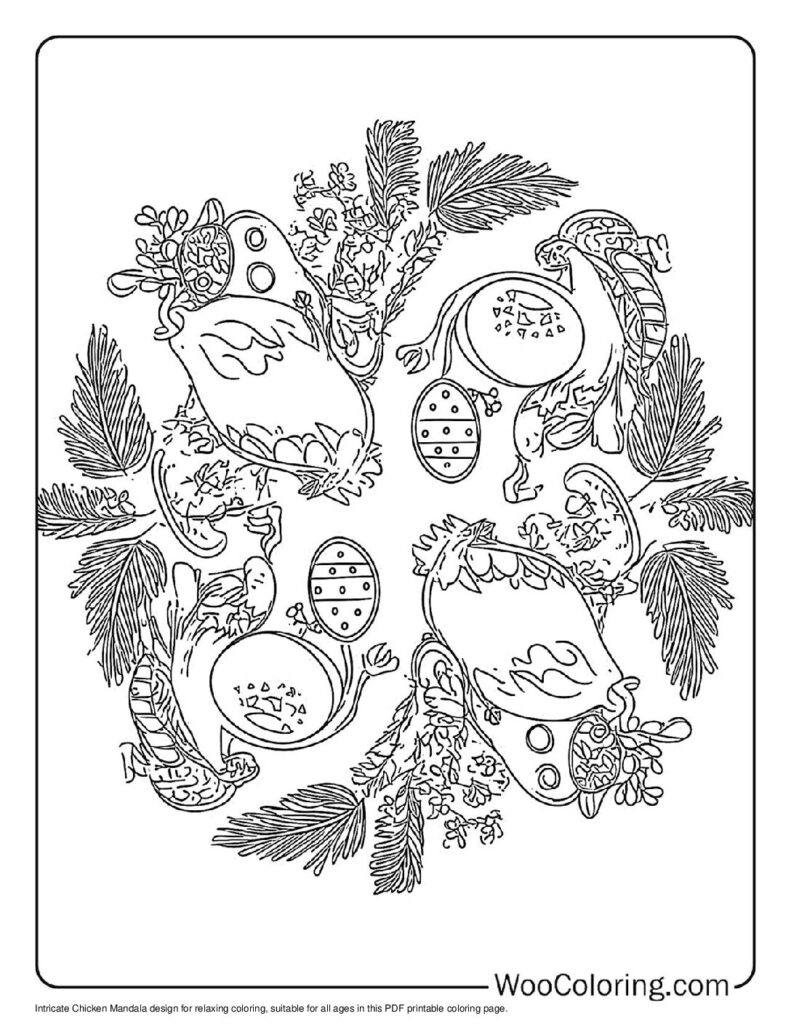 100  Chicken coloring pages  Free PDF To Print  - 47