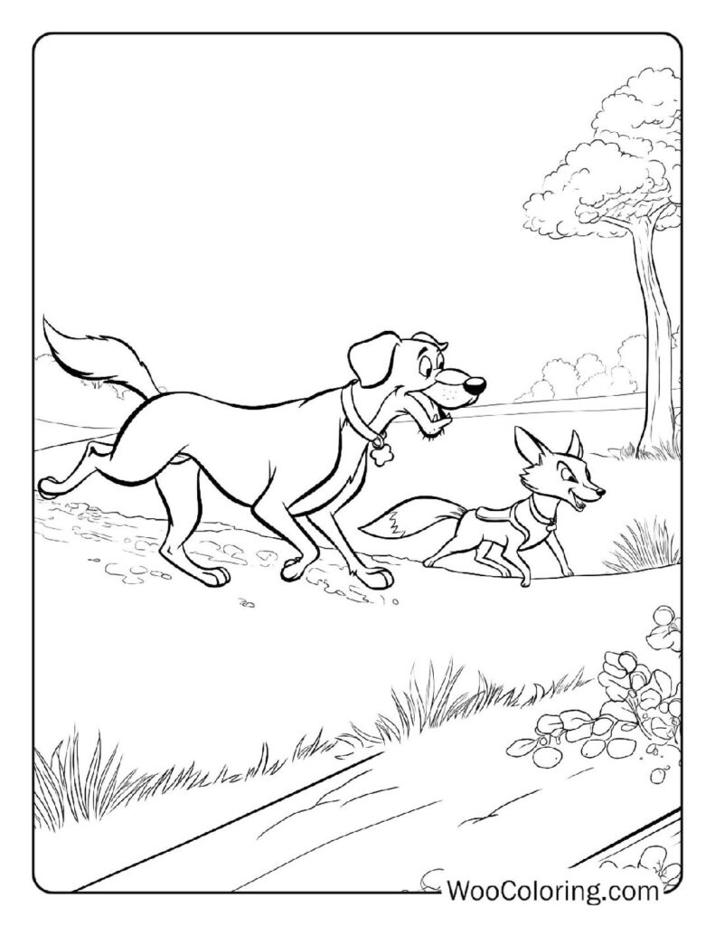 Chief Chasing Tod Through the Fields