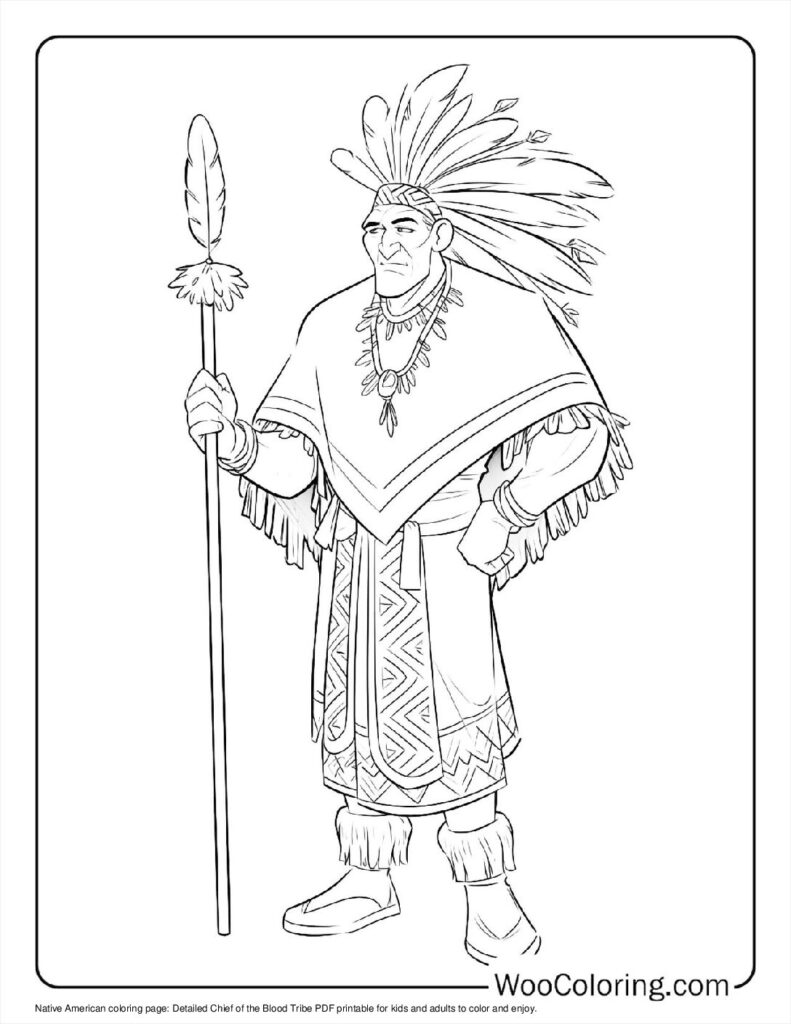 100  Native American coloring pages  Free PDF To Print  - 15