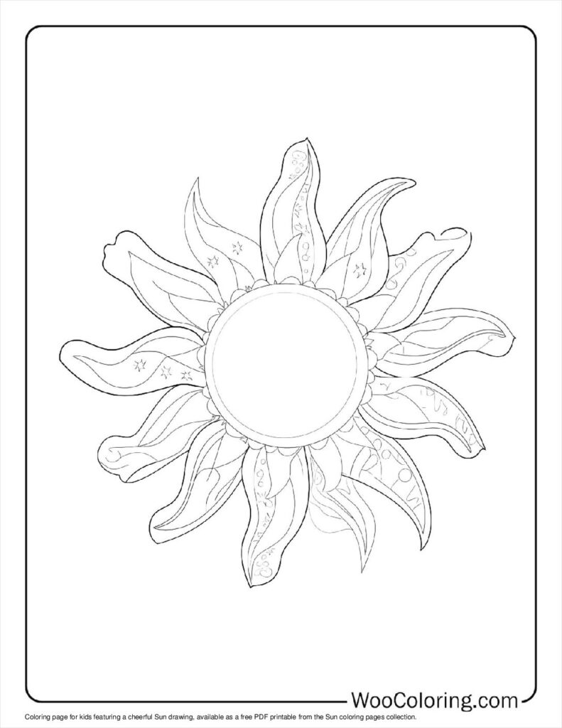 100  Sun coloring pages  Free PDF To Print  - 93