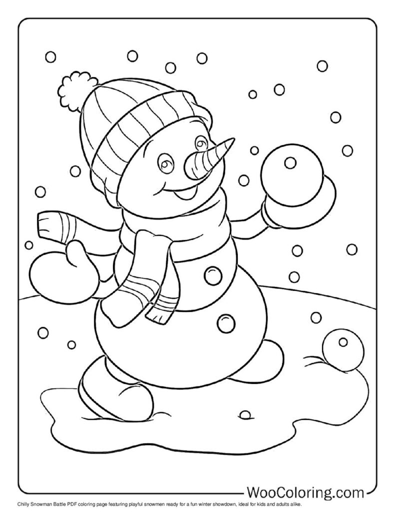100  Snowman coloring pages  Free PDF To Print  - 19