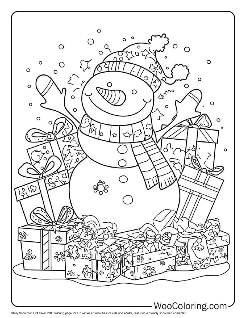 100  Snowman coloring pages  Free PDF To Print  - 31