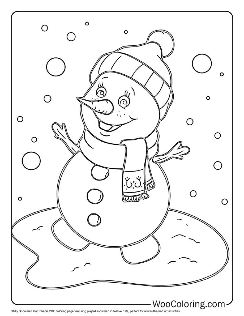 100  Snowman coloring pages  Free PDF To Print  - 44