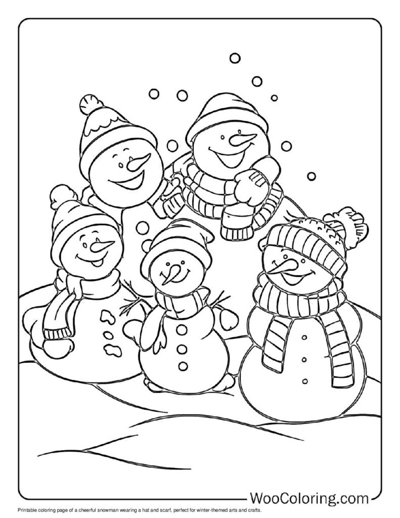 100  Snowman coloring pages  Free PDF To Print  - 68