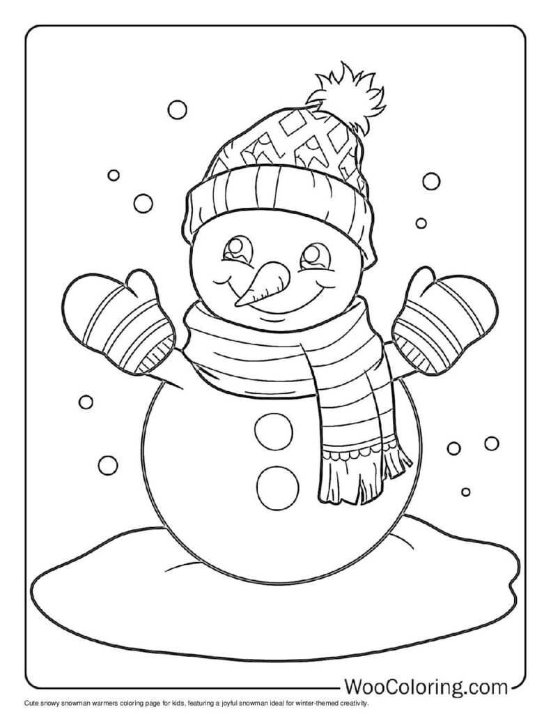 100  Snowman coloring pages  Free PDF To Print  - 15