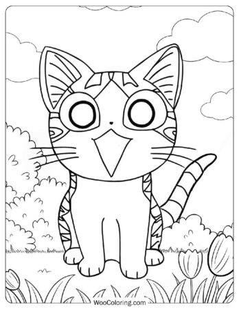 Chi’s Sweet Home Kitten Coloring Page
