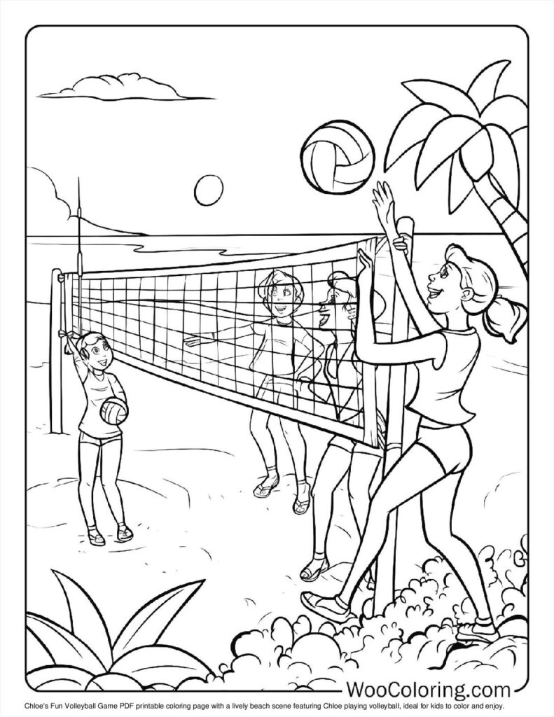 100  Volleyball coloring pages  Free PDF To Print  - 95