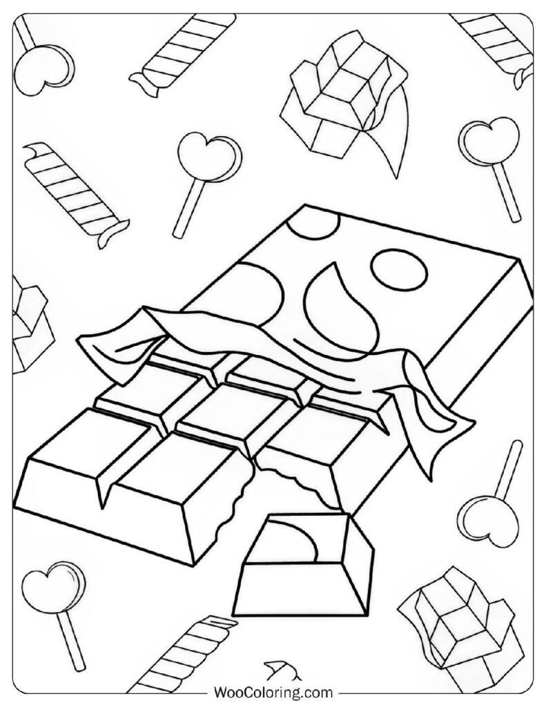 28 Candy Coloring Pages  Free PDF To Print  - 58